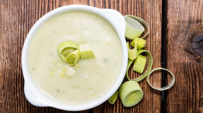 Recette de velouté de poireaux et Rocbleu