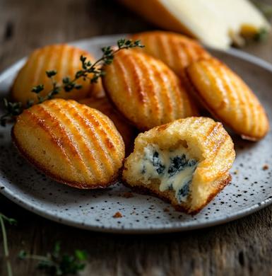 Recette des madeleines au Bleu d’Auvergne