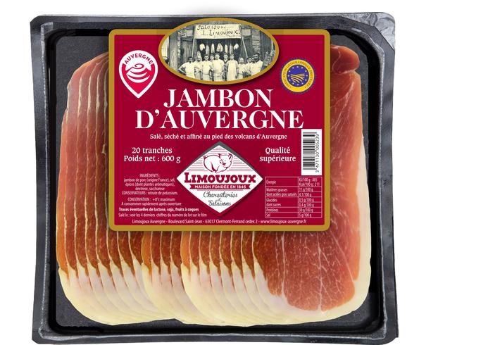 Jambon d'Auvergne IGP 20 tranches 600g